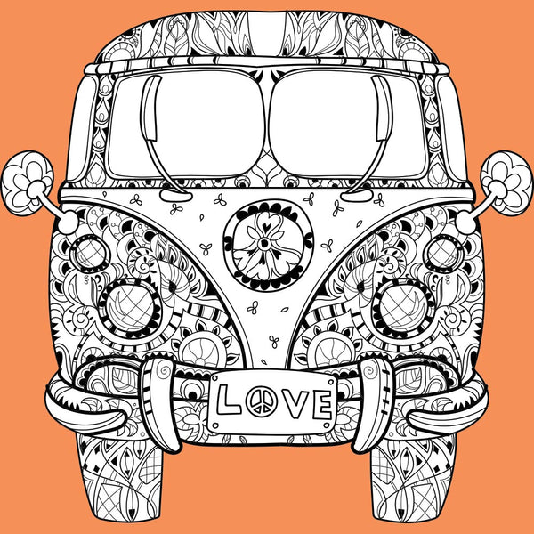 Volkswagen van for coloring peel stick adv