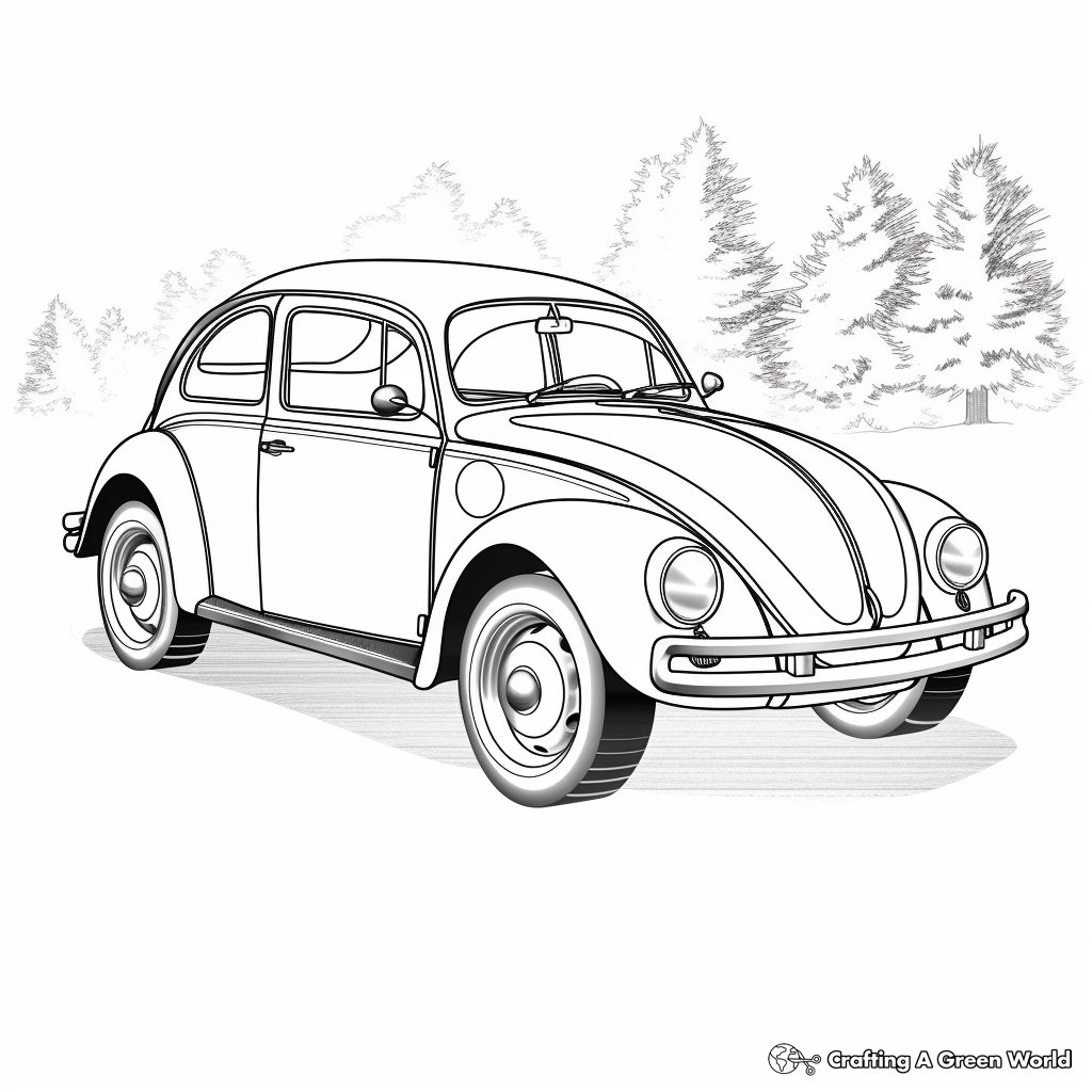 Classic car coloring pages