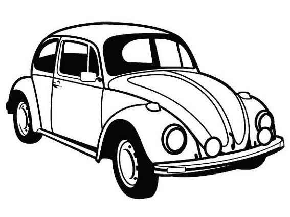 Top legendary volkswagen beetle car coloring sheets volkswagen beetle cartoon car vector