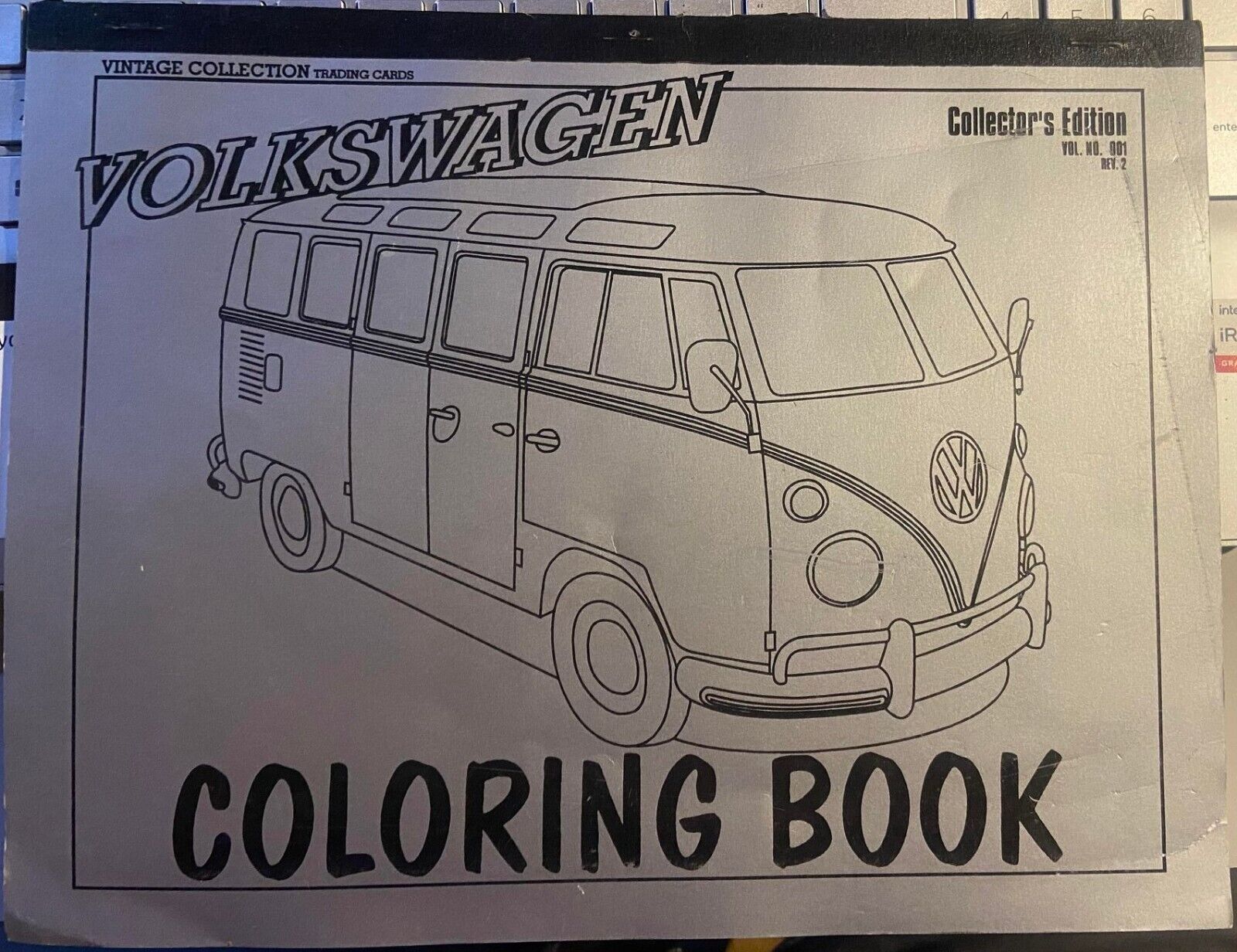 Vintage vws coloring book