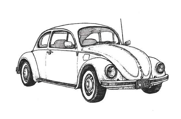 Vw beetle i had to draw something for a bug show at the â