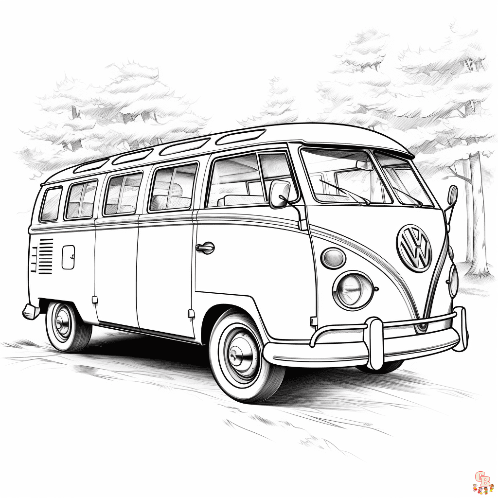 Printable van coloring pages free for kids and adults