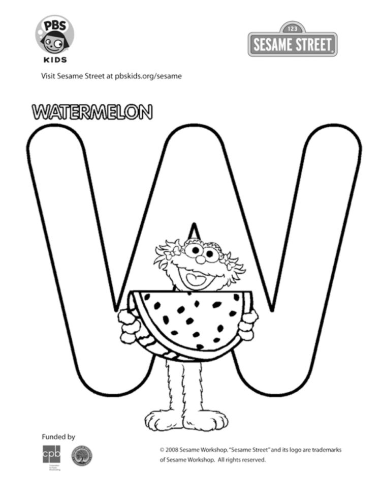 The letter w coloring page kids coloringâ kids for parents