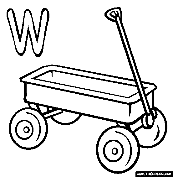 W coloring page free w online coloring