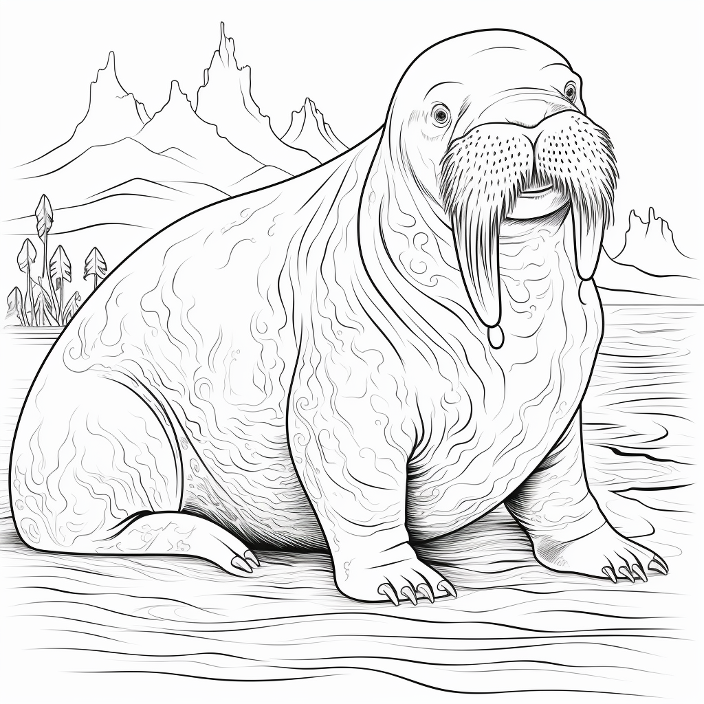 Walrus coloring pages