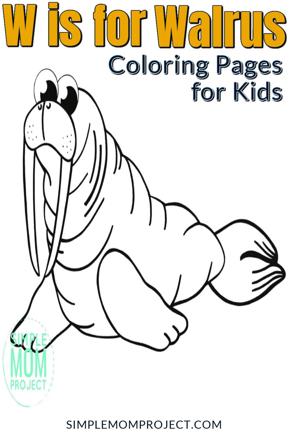 Free printable walrus template in coloring pag coloring pag for kids kids coloring books