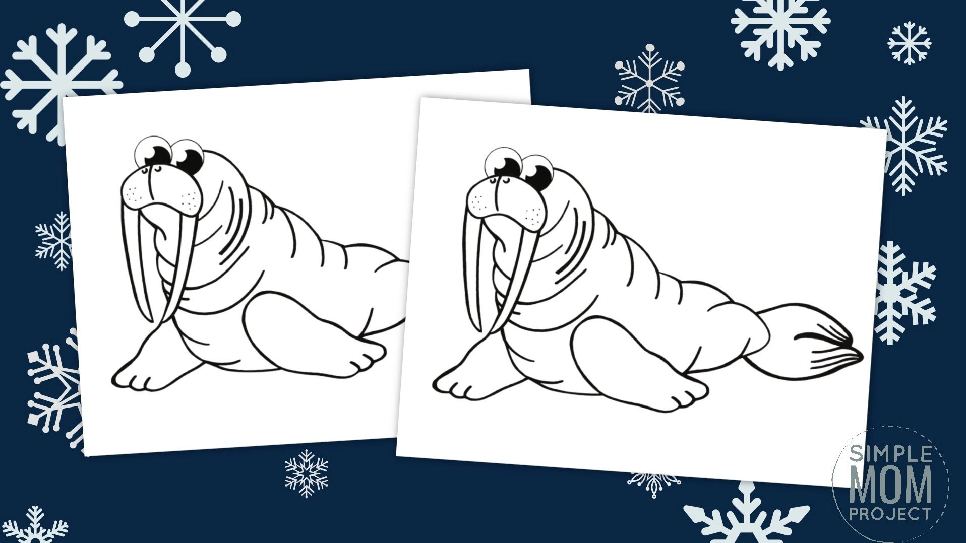 Free printable walrus template â simple mom project