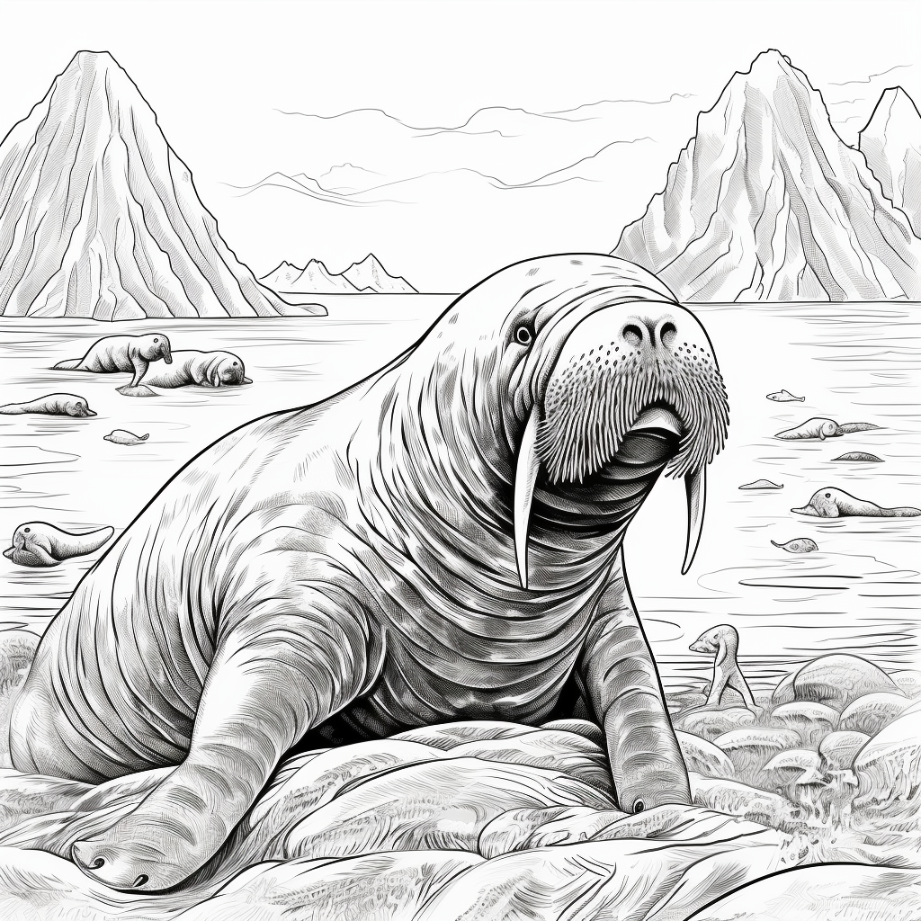 Walrus coloring pages