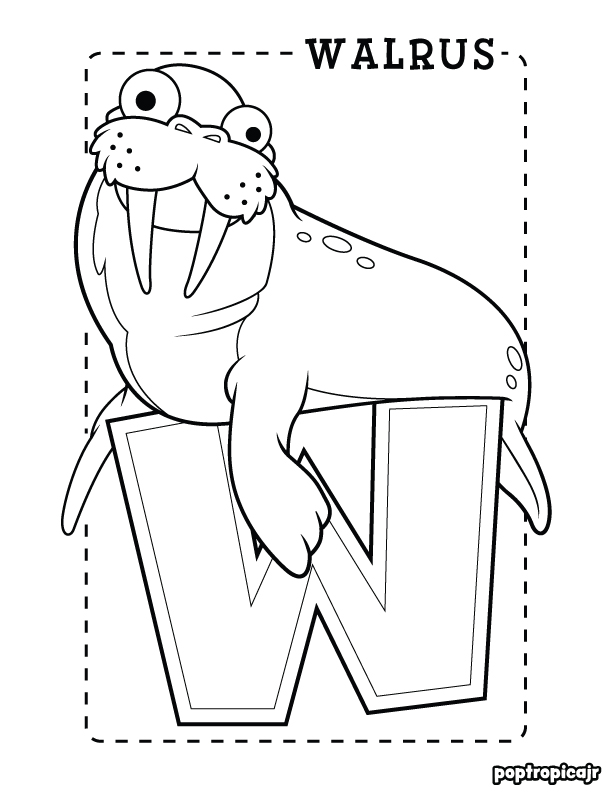 Animals and letters coloring pages