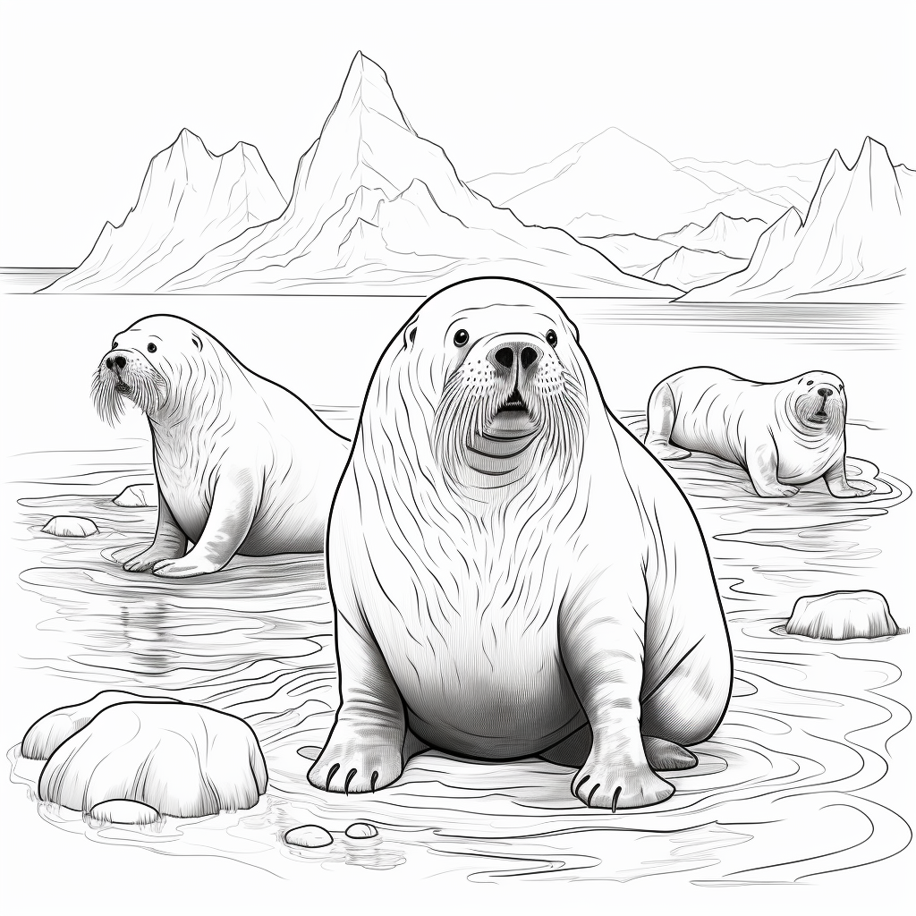 Walrus coloring pages