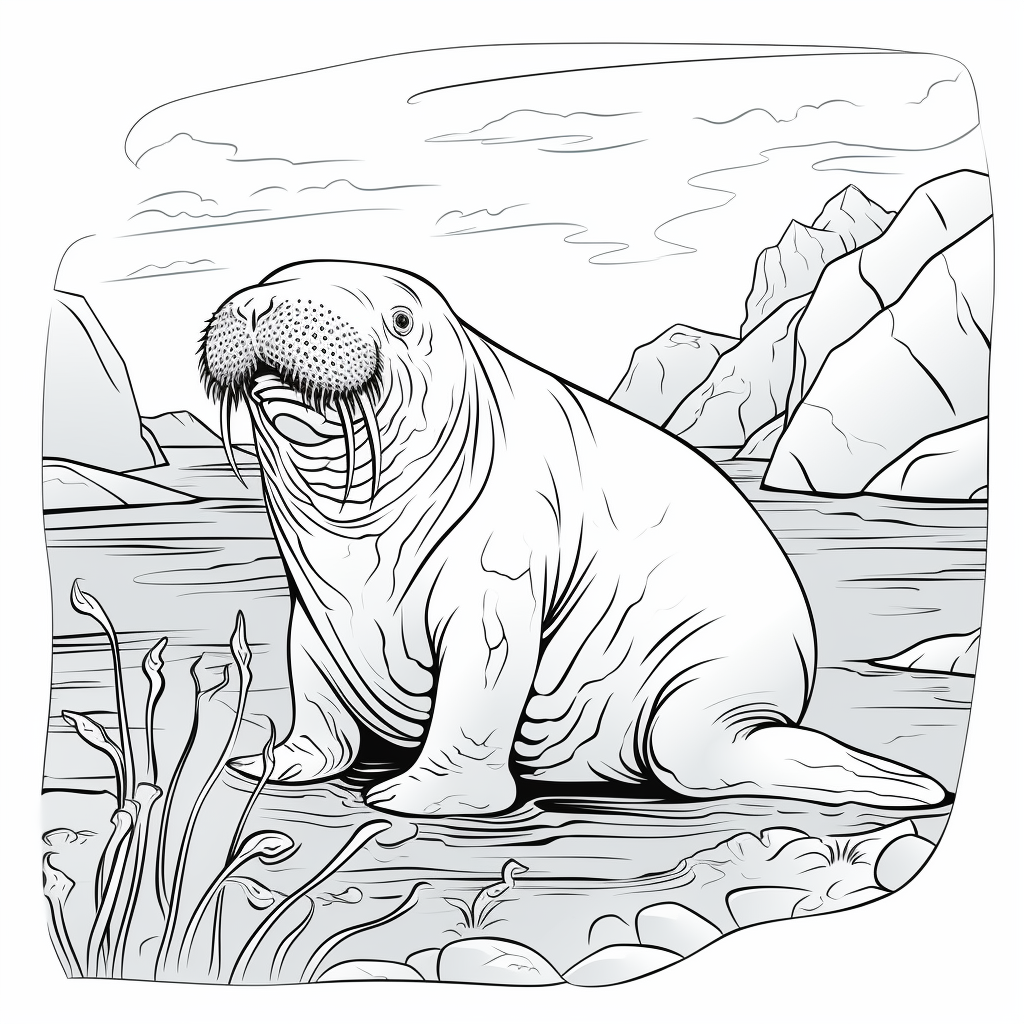 Walrus coloring pages