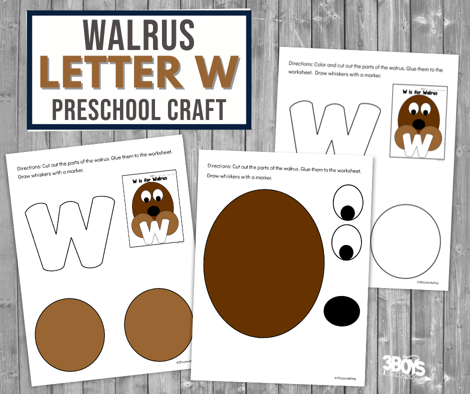 W is for walrus craft