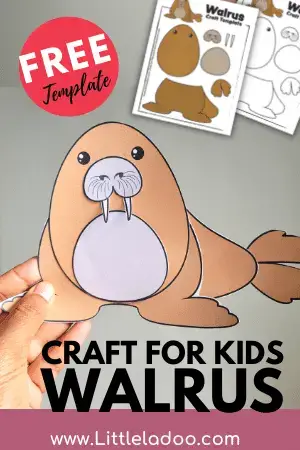 Walrus craft for kids free template