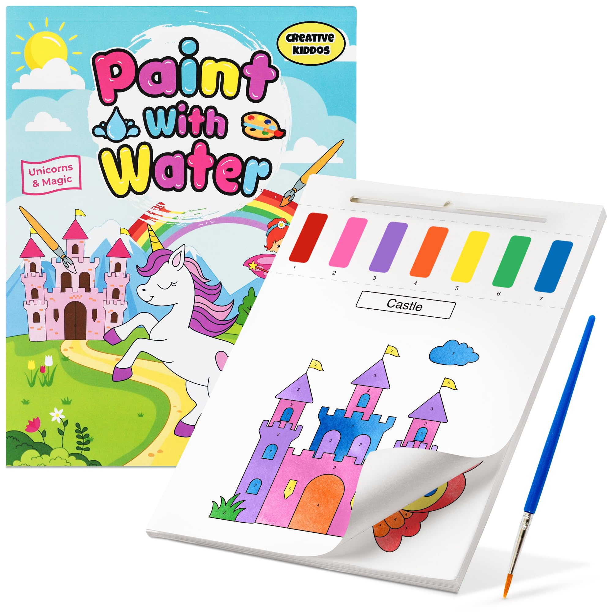 Paint with water coloring book for toddlers mess free kids watercolor painting activity kit