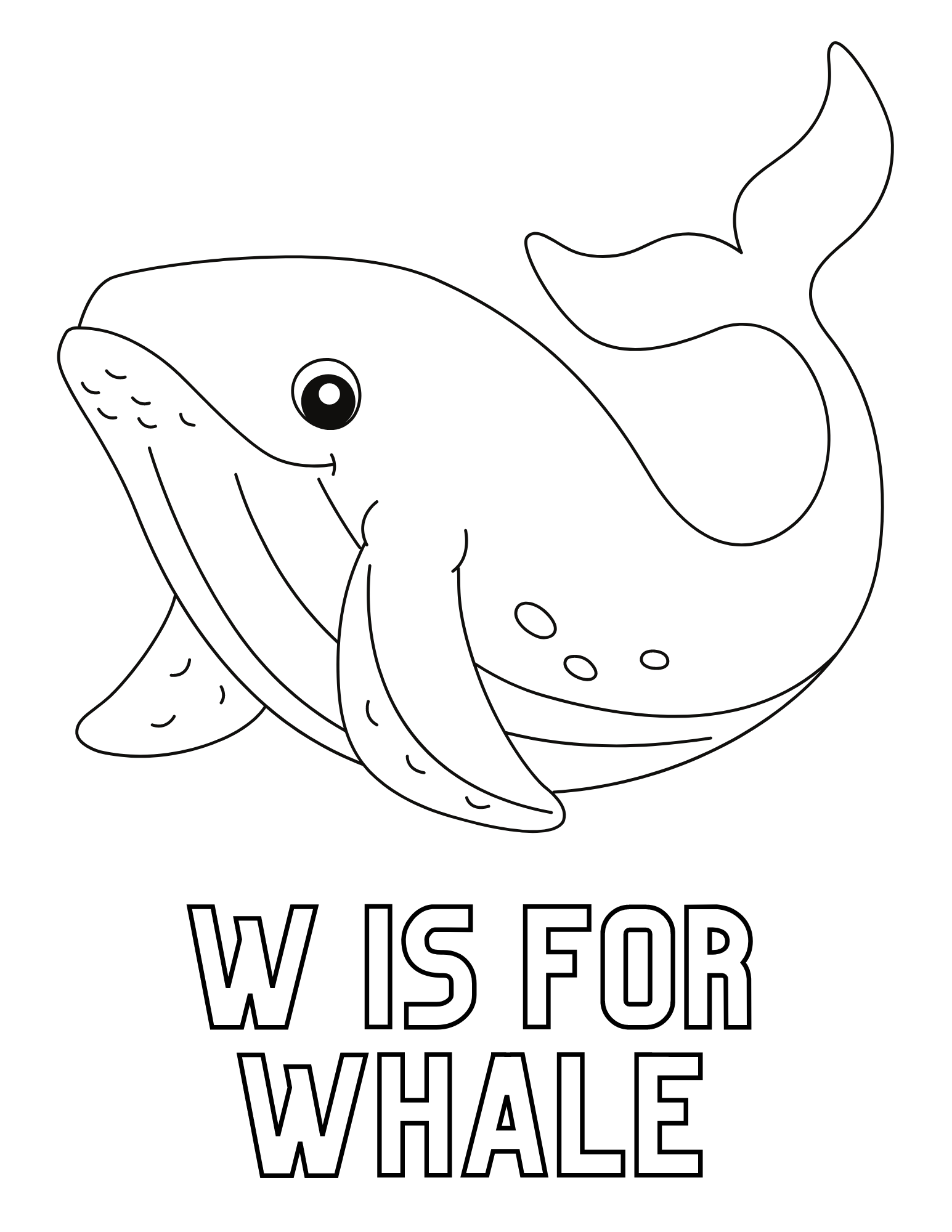 Free whale coloring pages