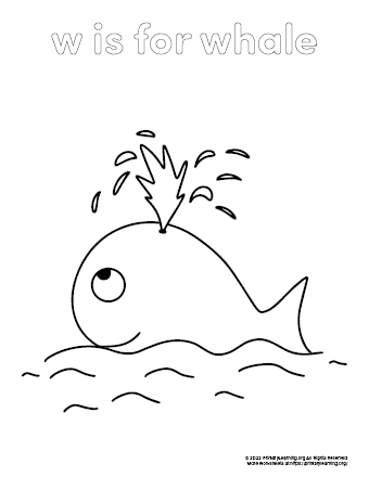 Whale coloring page