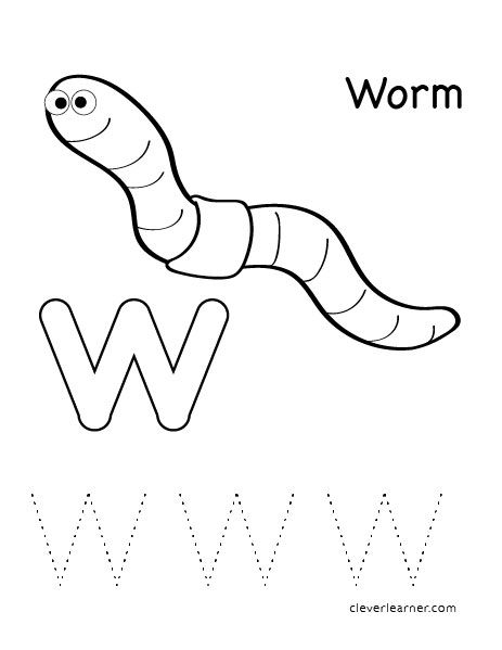 W is for worm letter worksheets for preschool letter worksheets for preschool preschool letters preschool worksheets