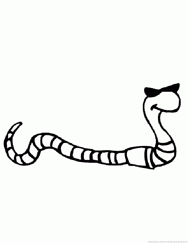 Worm coloring pages