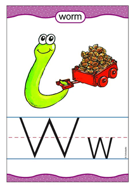 Ww is for worm printable clip art and images