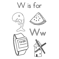 Top letter w coloring pages toddlers will love to color