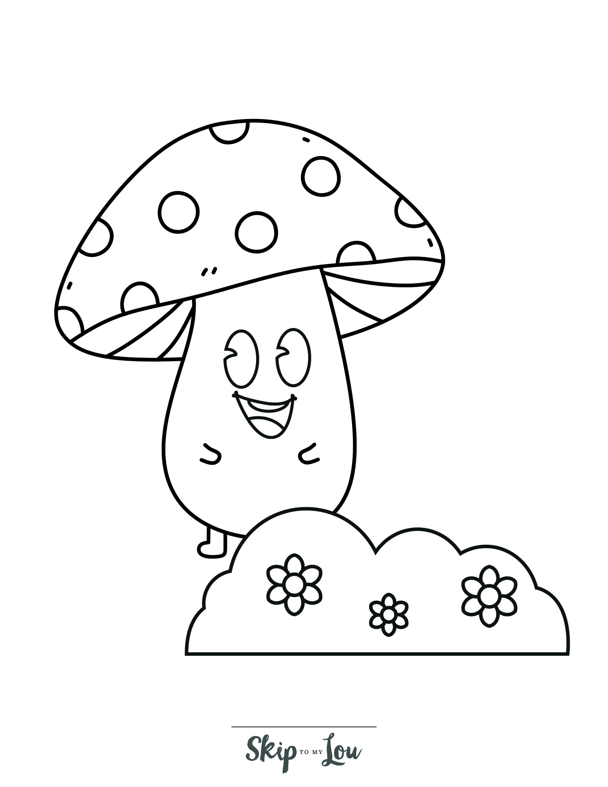 Free mushroom coloring pages