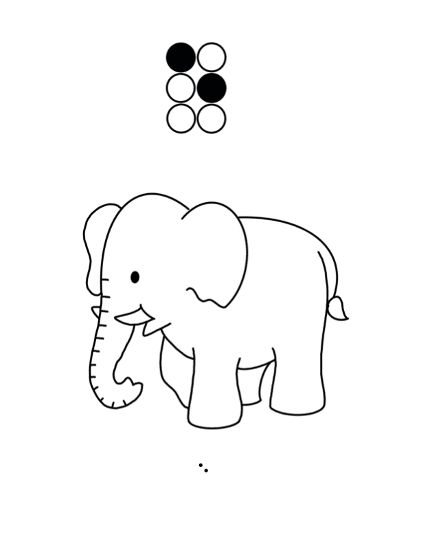 Braille alphabet coloring pages â school for the blind