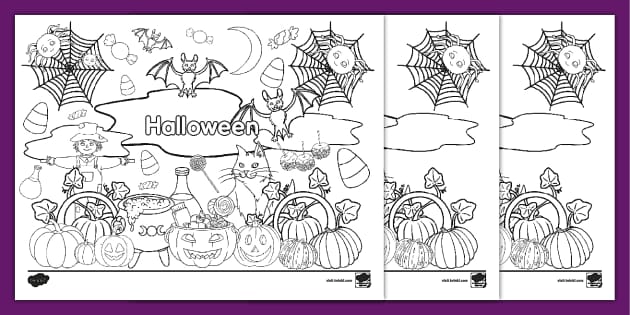 Halloween doodle loring sheets resource usa