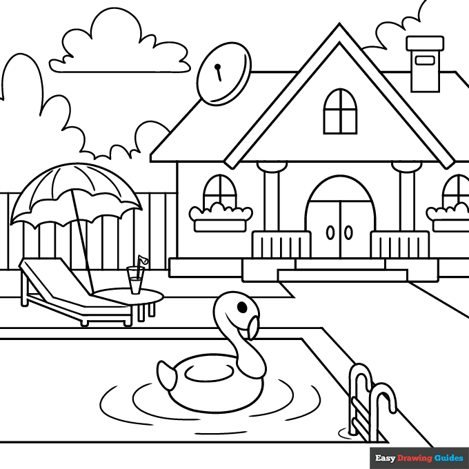 Free printable house coloring pages for kids