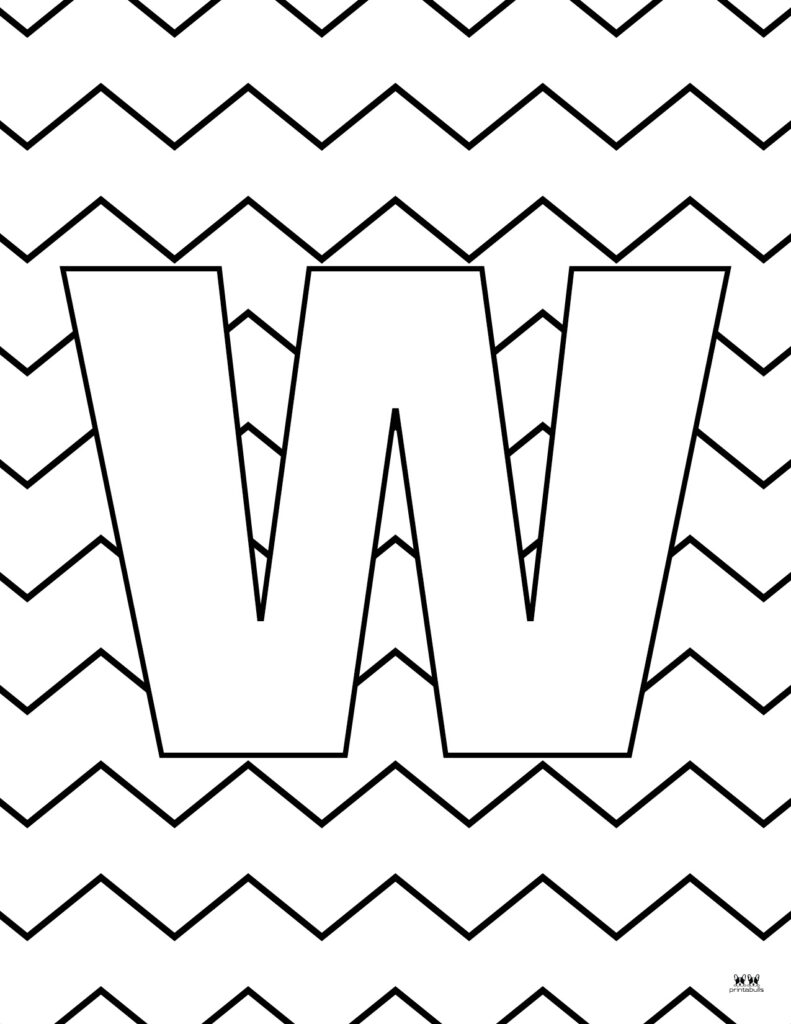 Letter w coloring pages