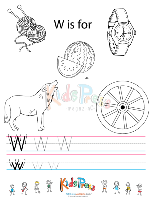 Alphabet tracing worksheet â w