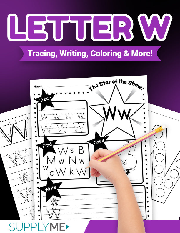 Letter w worksheets bundle