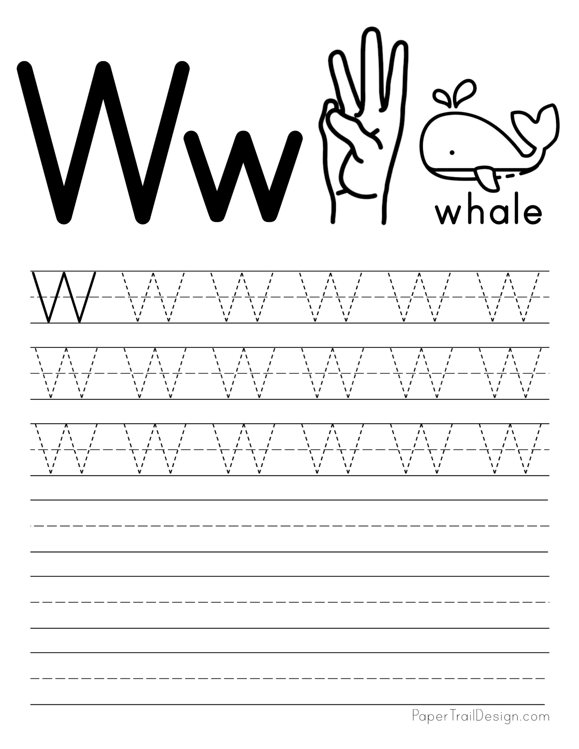 Free letter tracing worksheets
