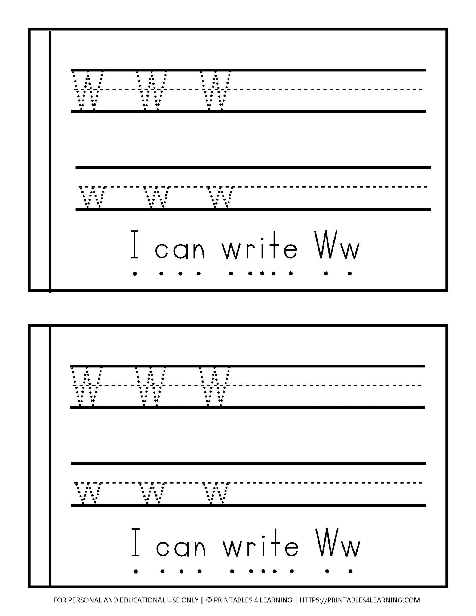 Letter w emergent reader coloring book â printables learning