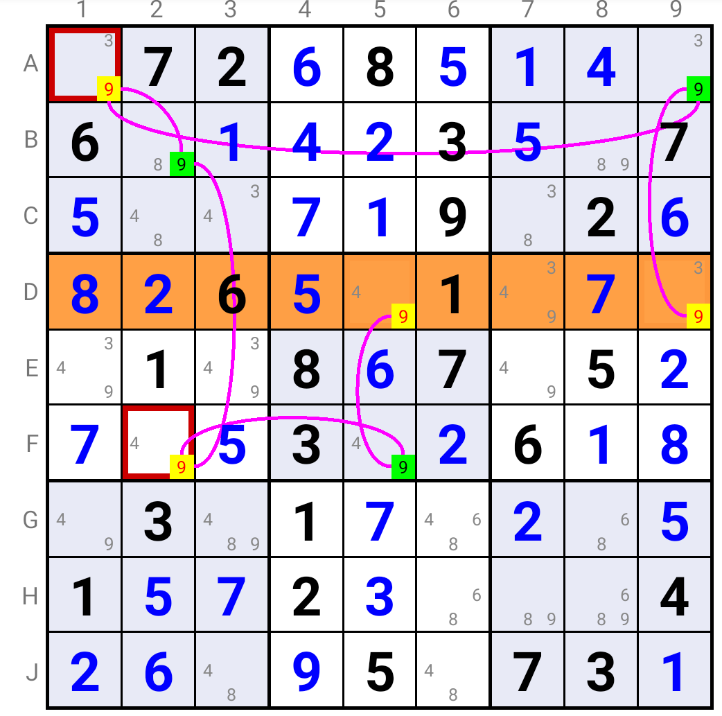 Sudoku simple coloring strategy explained