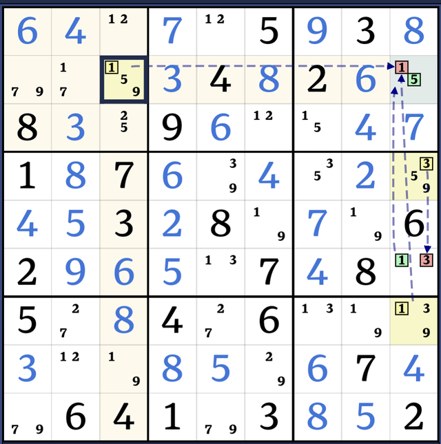 Bug and w wing rsudoku