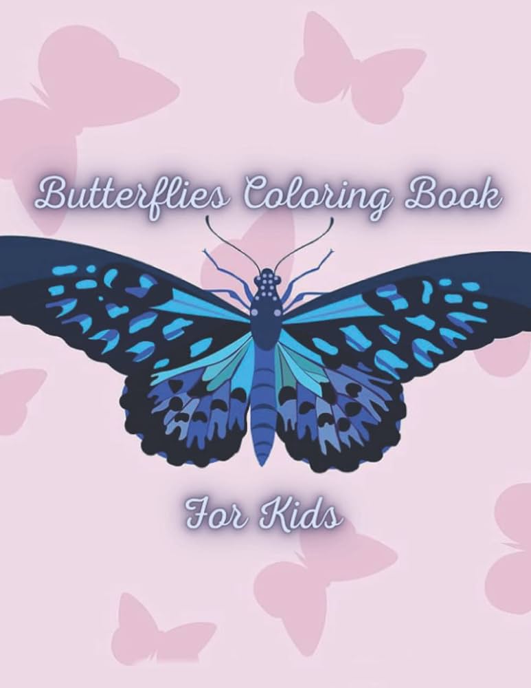 Butterflies coloring book for kids easy and cute coloring pages of different butterflies with beautiful wing patterns for boys girls fun gamesmazesword searchdot to dotâ by carloss david