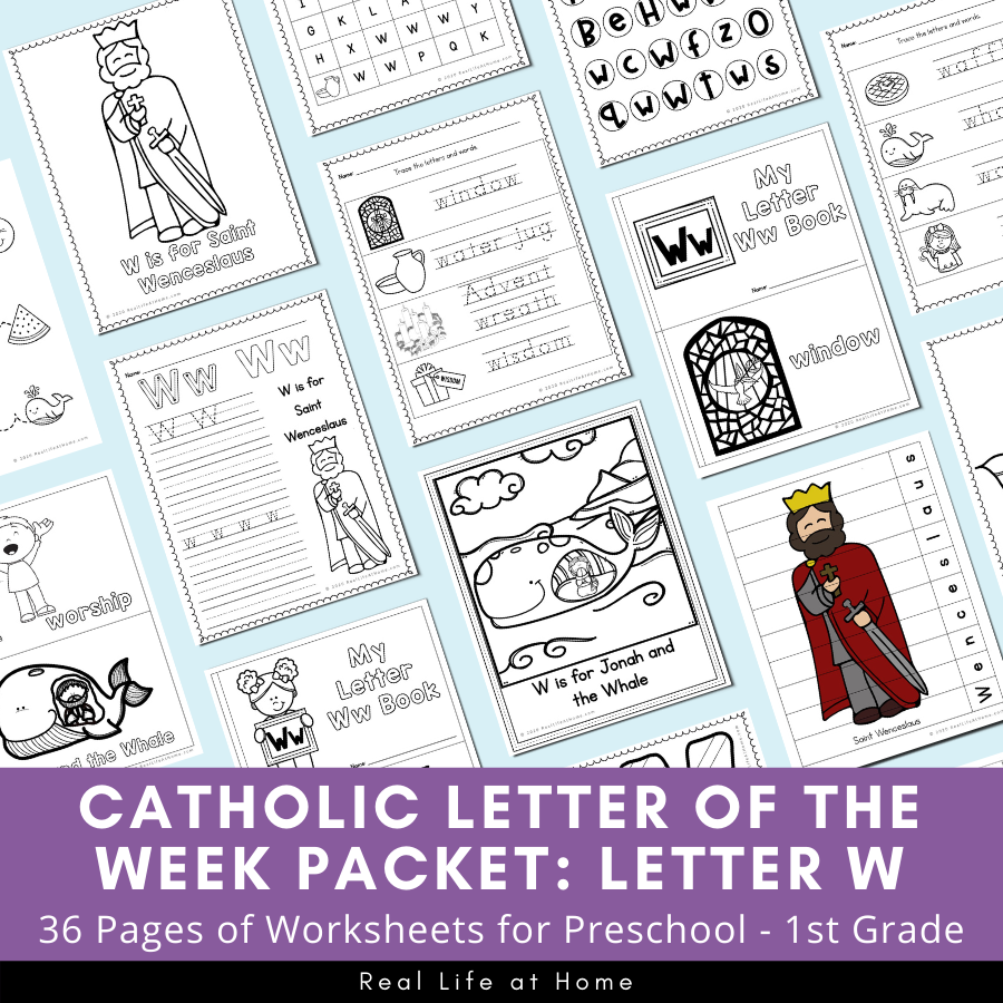 Letter w â catholic letter of the week worksheets and coloring pages