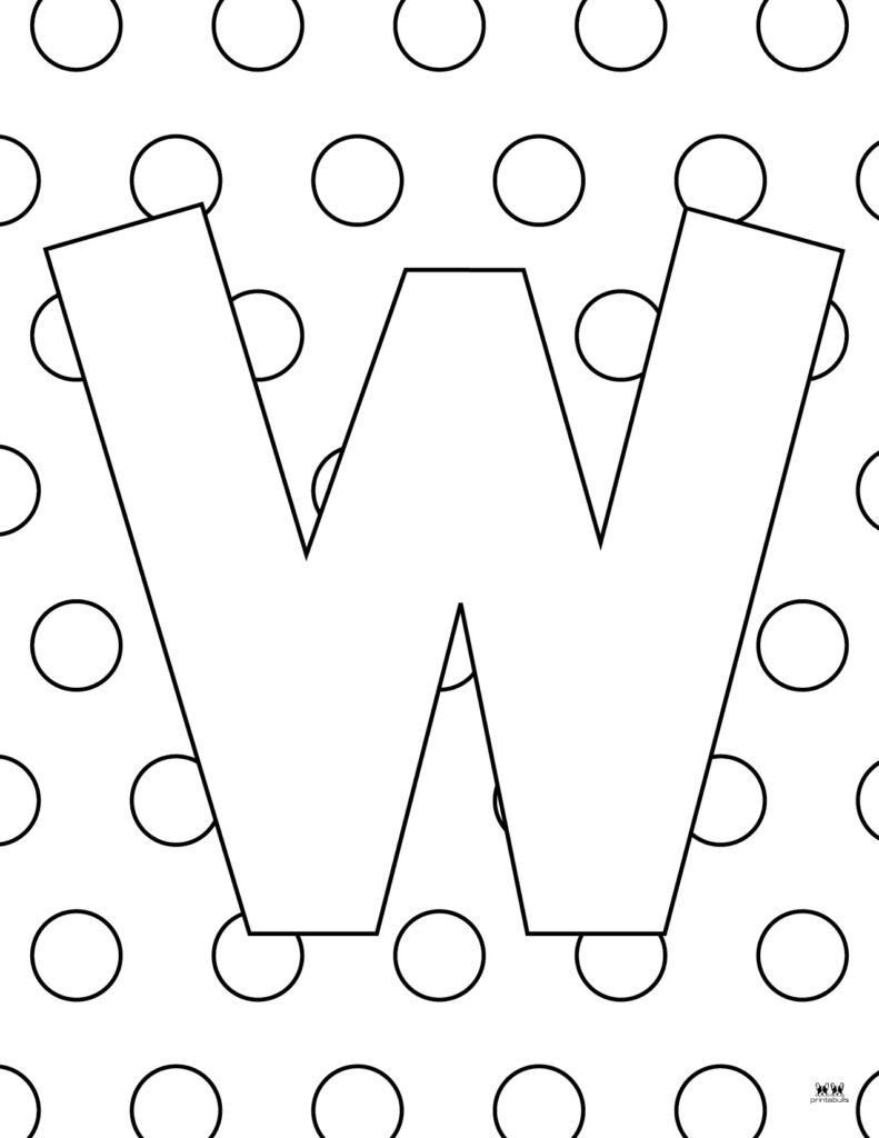 Letter w coloring pages