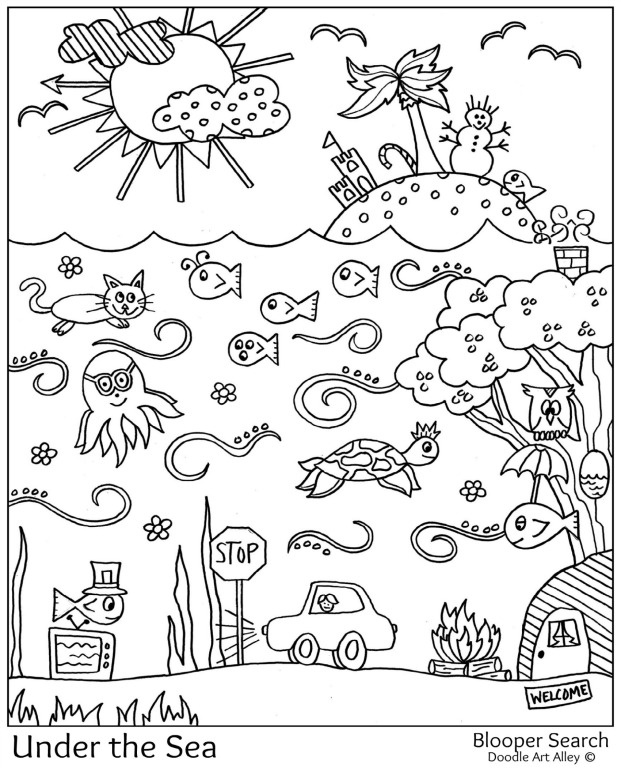 Whats wrong in this picture coloring pages wacky wednesday pattern coloring pages