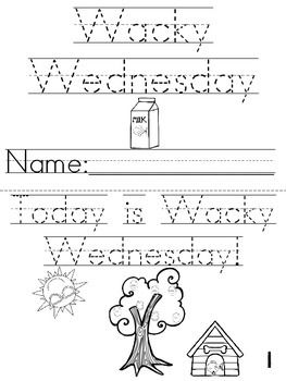 Wacky wednday cut trace color printable book great for dr seuss week dr seuss coloring pag dr seuss week printable books