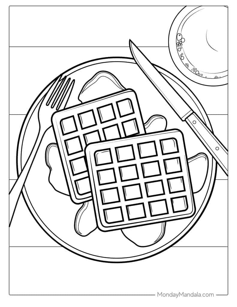 Food coloring pages free pdf printables