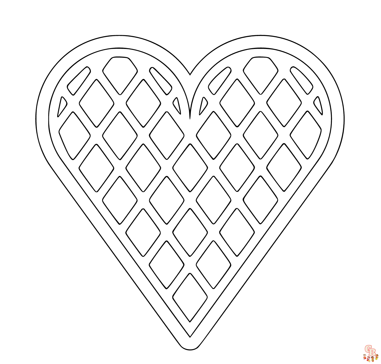 Printable waffle coloring pages free for kids and adults