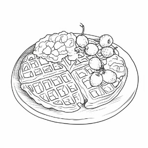 Free ð waffles coloring pages â coloring corner