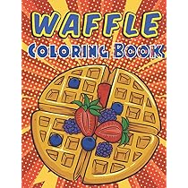Waffle coloring book featuring fun beauty stress relieving relaxation unique waffle designs coloring pages siguenza cole books
