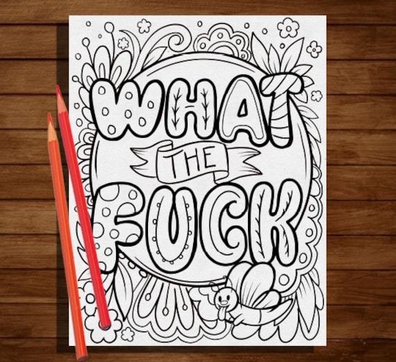 Sweary coloring page twat waffle swearing coloring pages sweary coloring book sweary coloring book for adults