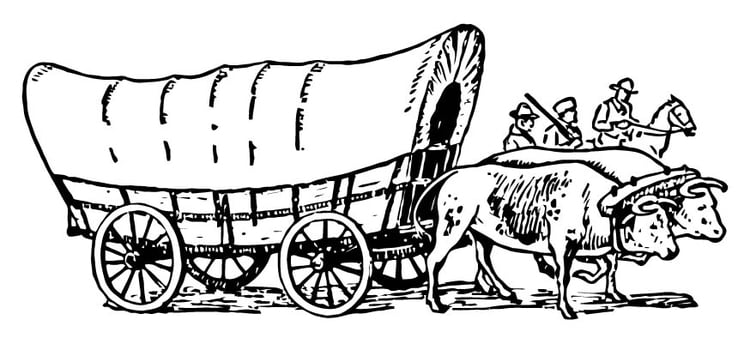 Coloring page wagon