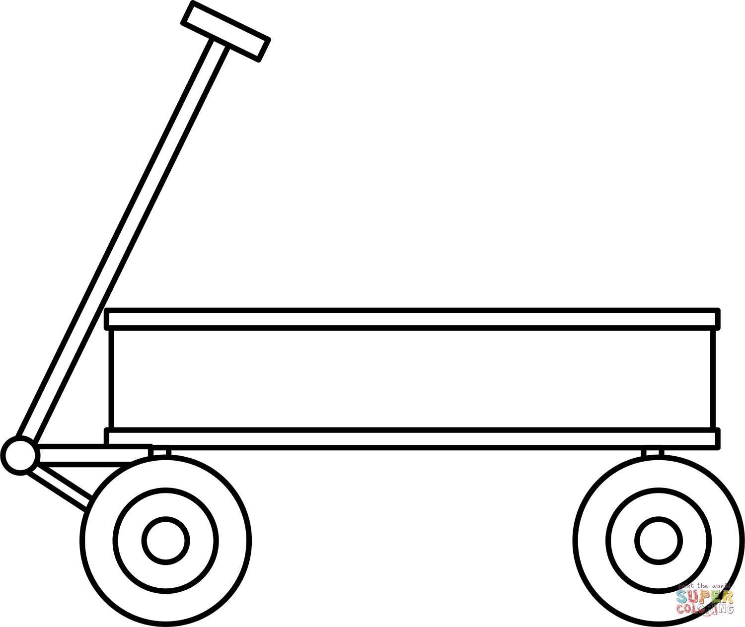 Red wagon coloring page free printable coloring pages