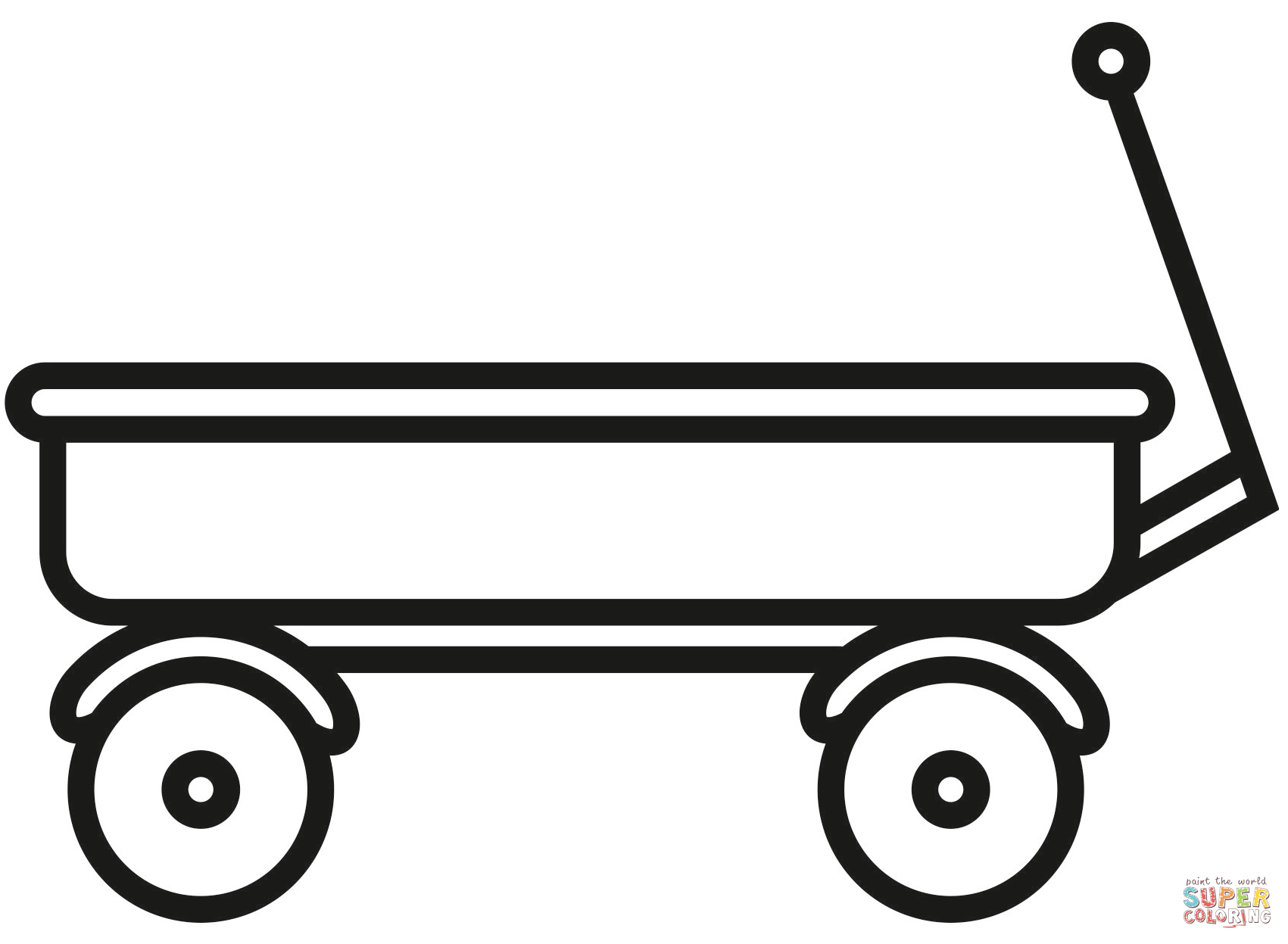 Red wagon coloring page free printable coloring pages