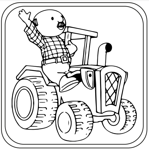 Farm coloring pages booklet barn tractor bine hay wagon lawn mower made by teachers