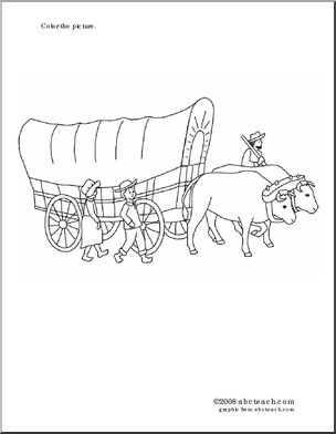 Coloring page covered wagon